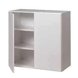 Stort KVADRAT skab med 6 rum - hvidmalet birk